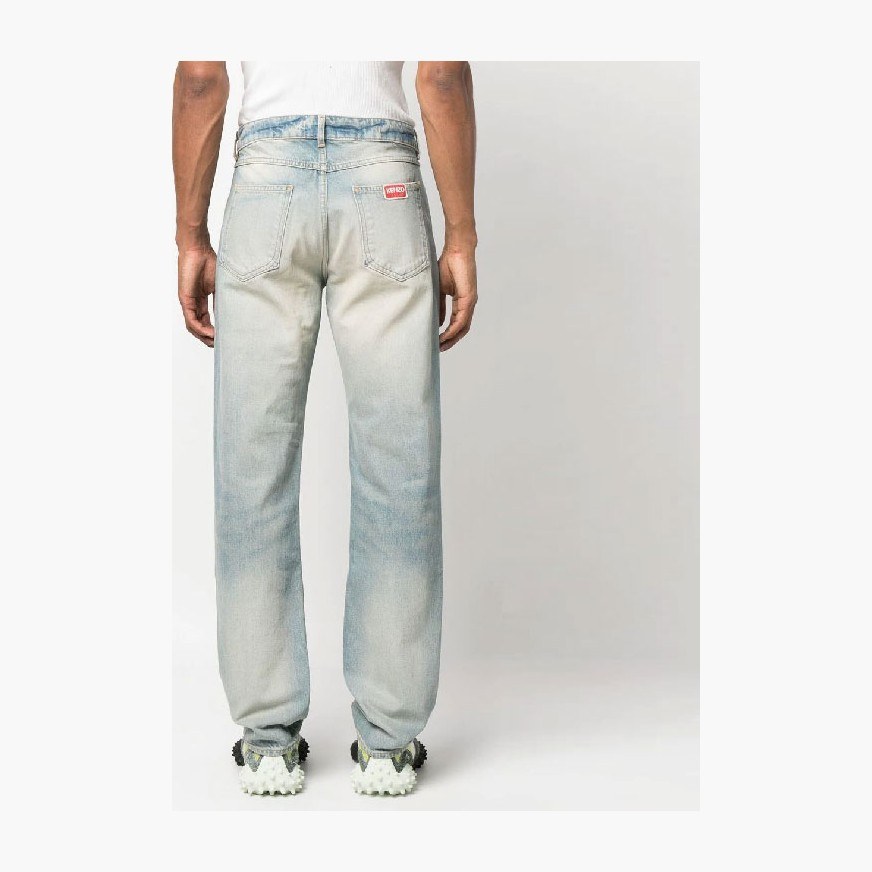 KENZO SS23 High-Waisted Straight Jeans Blue