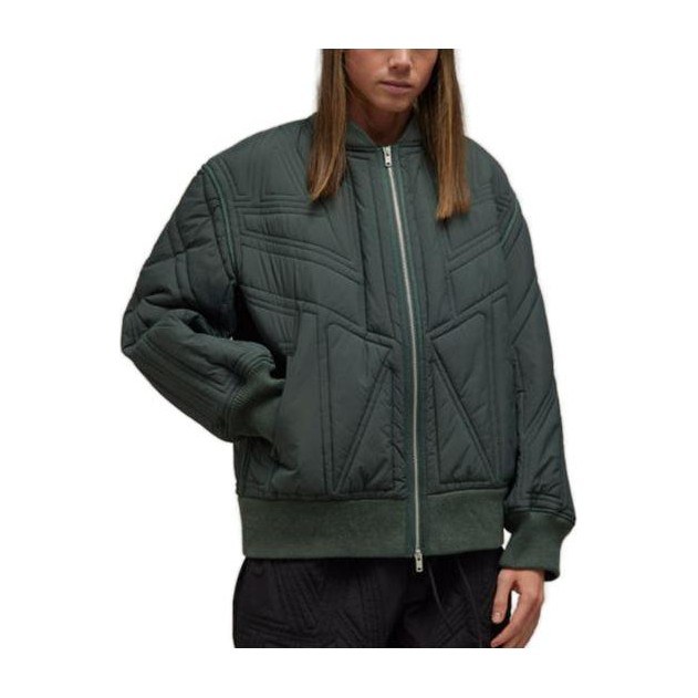 Y-3 Quilted Bomber Jacket Green