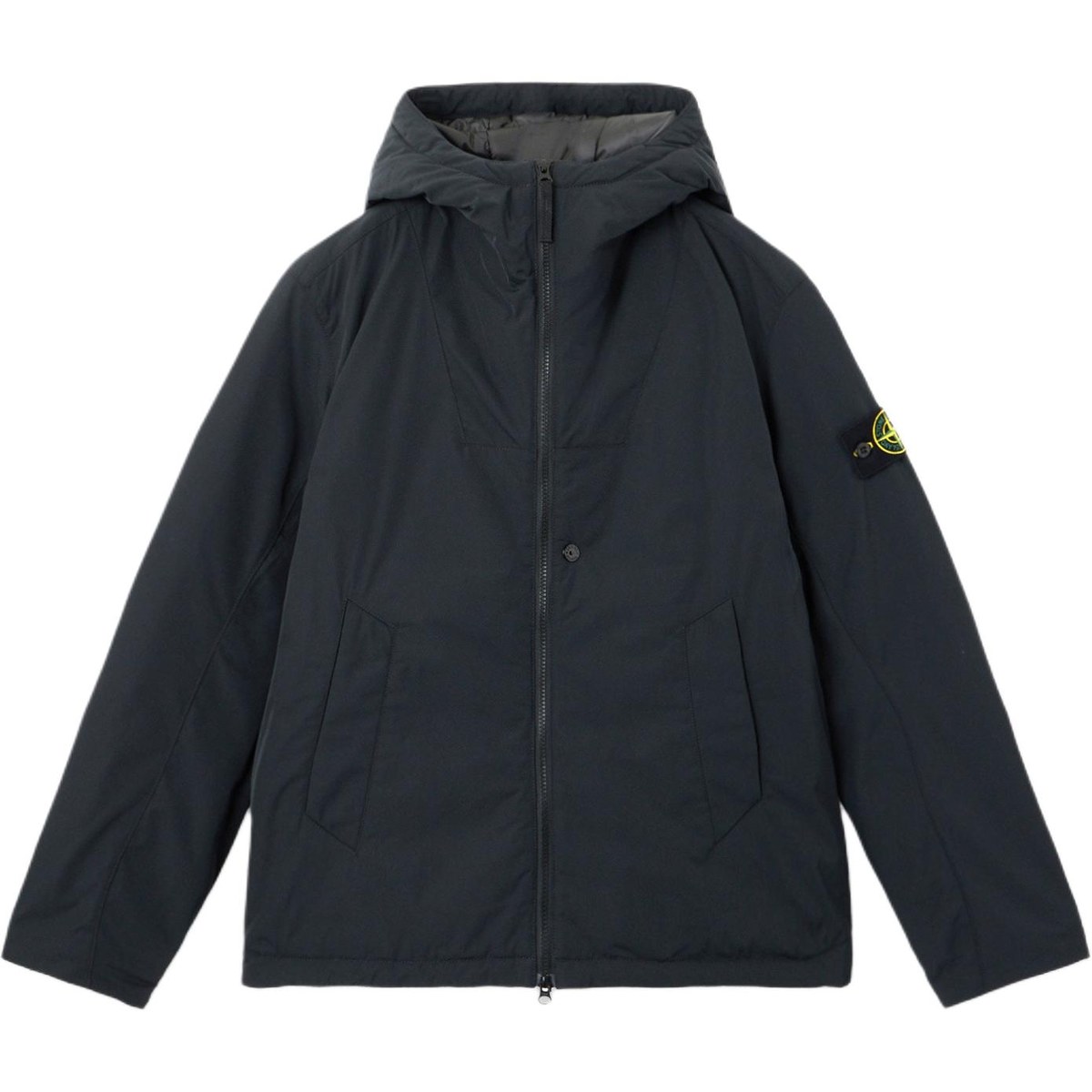 Stone Island Hooded Zip Cotton Jacket