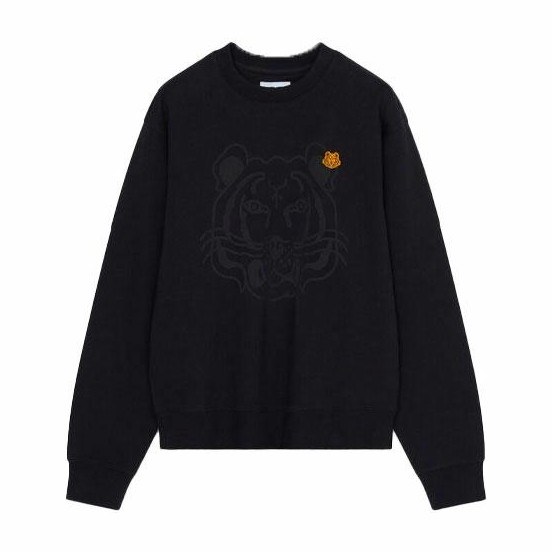 KENZO Tiger Embroidered Crewneck Sweatshirt Black