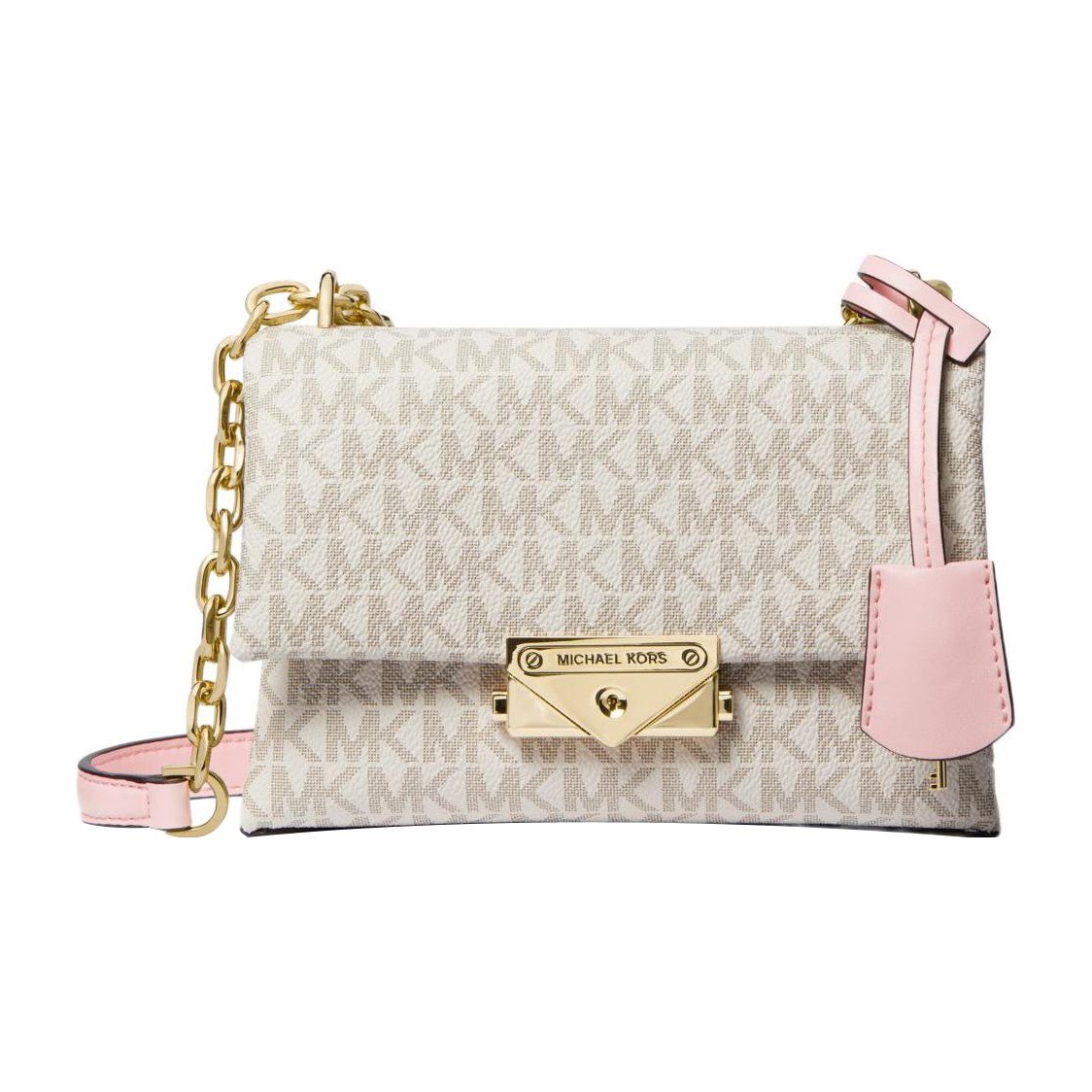 Michael Kors Cece 18 Small Shoulder Bag White Pink