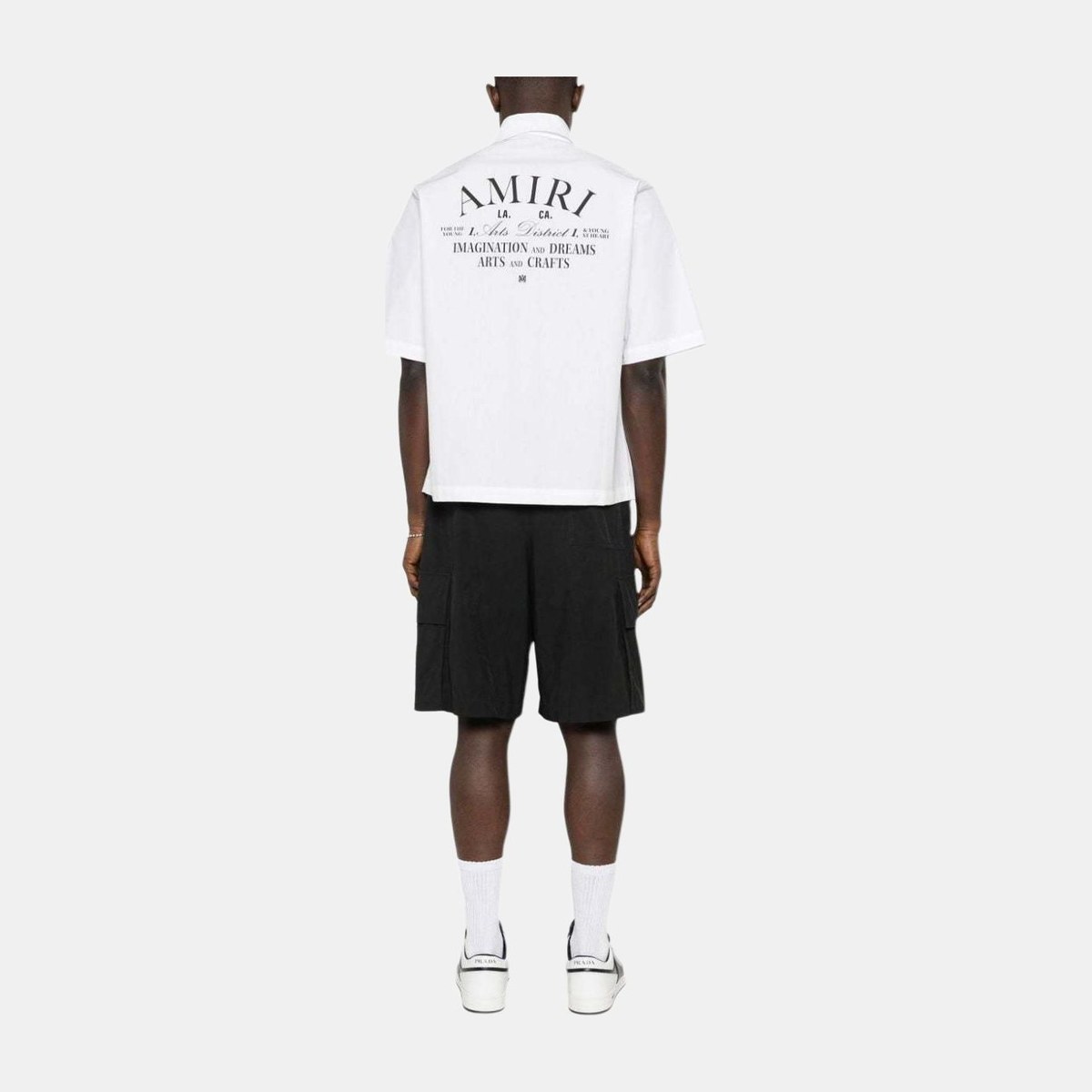 AMIRI Logo Print Short Sleeve Shirt White
