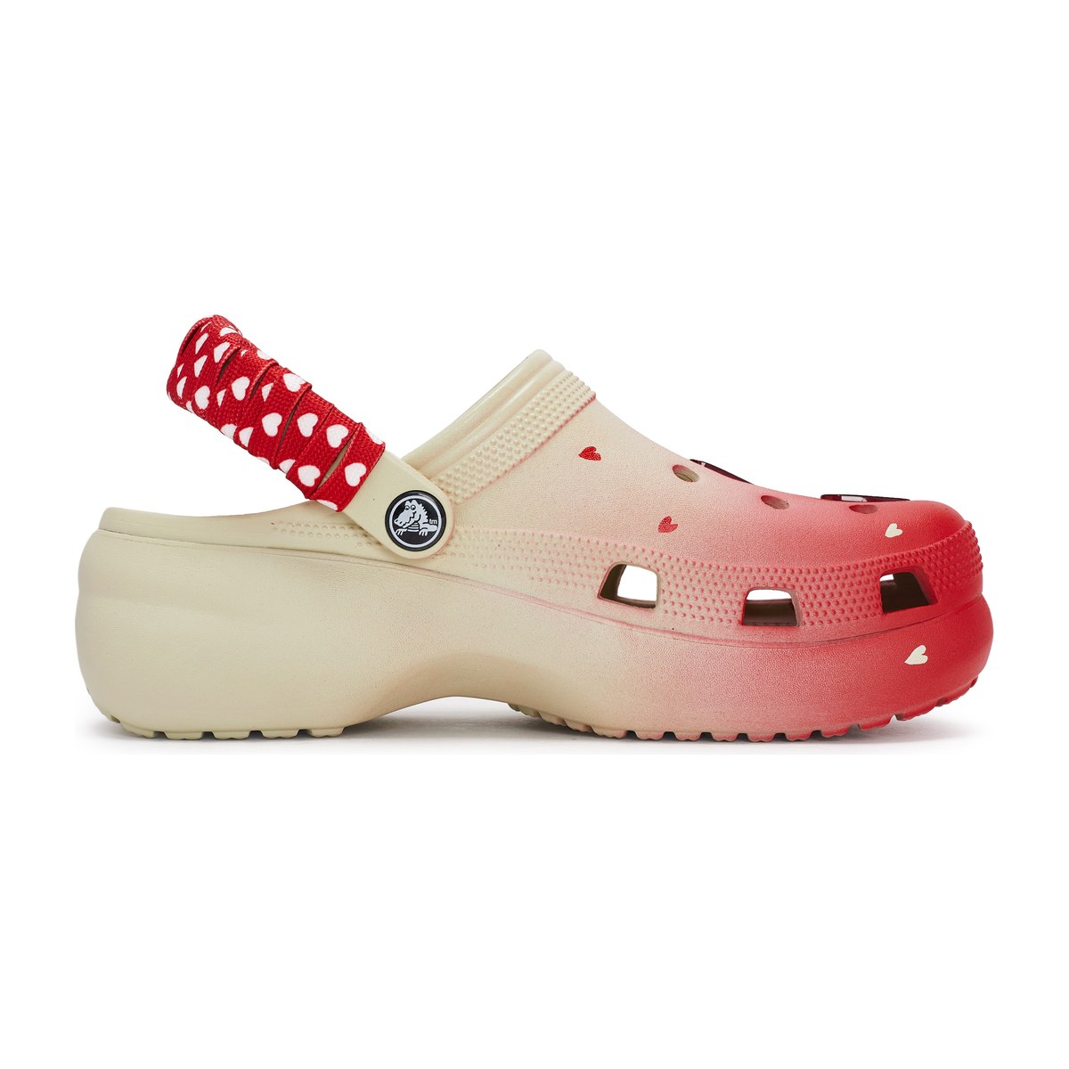 Crocs Classic Platform Clog Velvet Red Heart