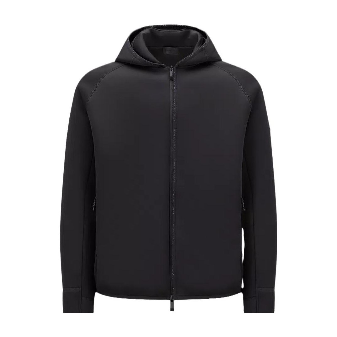 Moncler Neoprene Zip-Up Hoodie