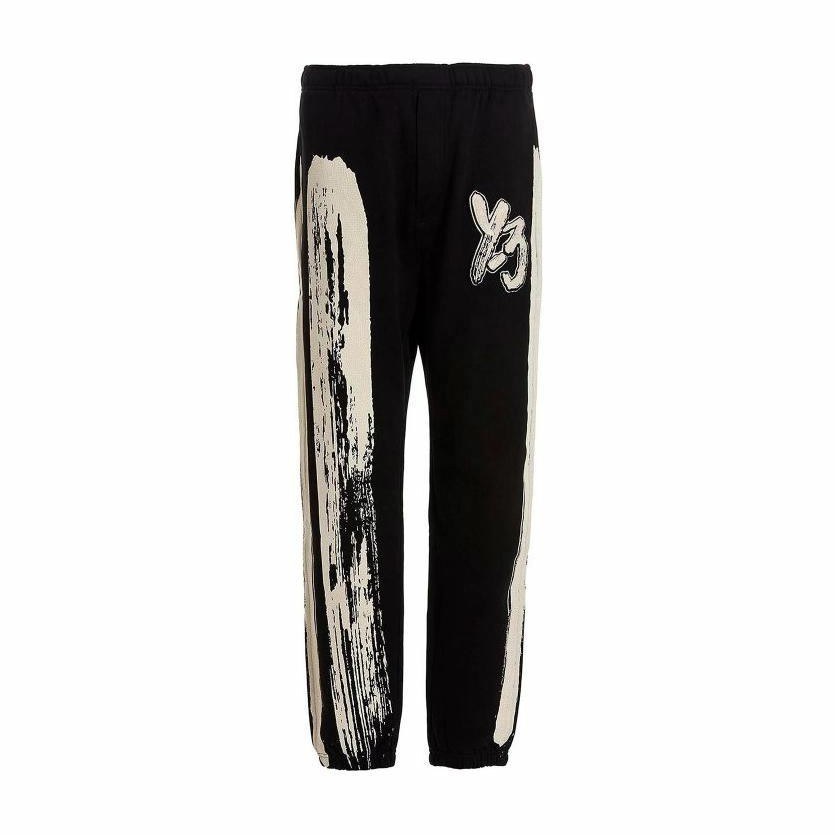 Y-3 SS23 Paint Effect French Terry Sweatpants Black