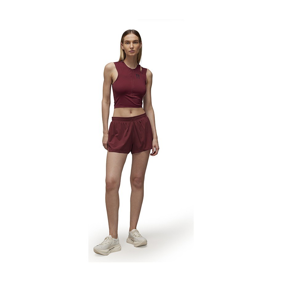 Y-3 Run Shorts Burgundy
