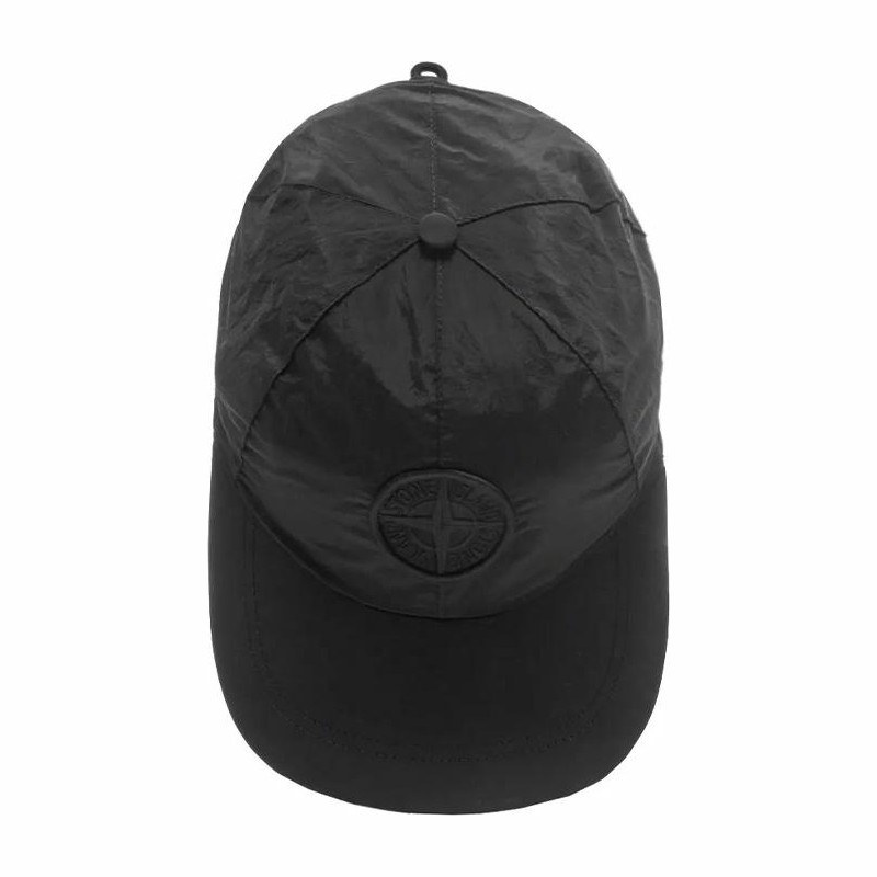 Stone Island Nylon Baseball Cap Black