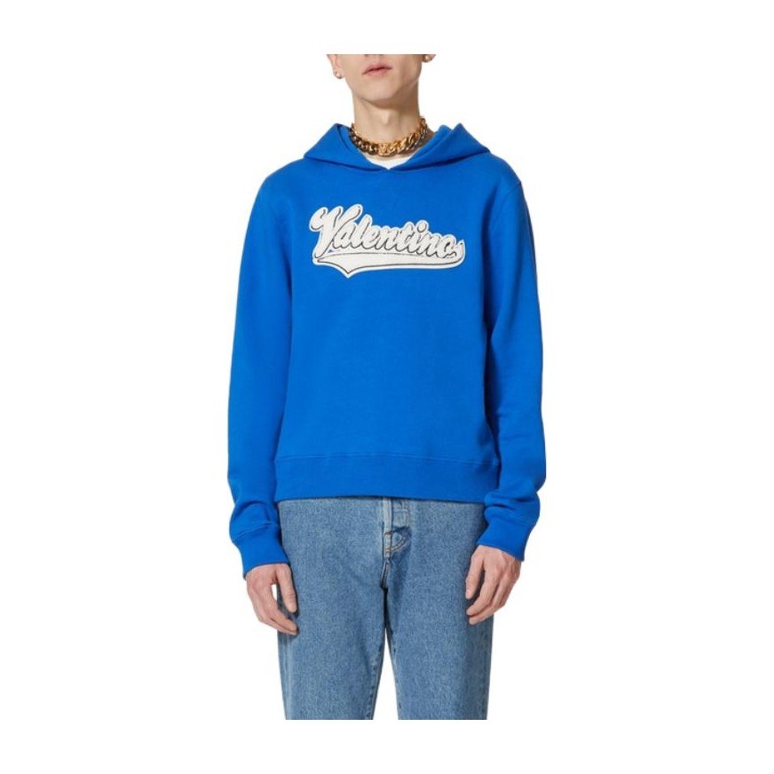 Valentino FW23 Logo Hoodie Navy
