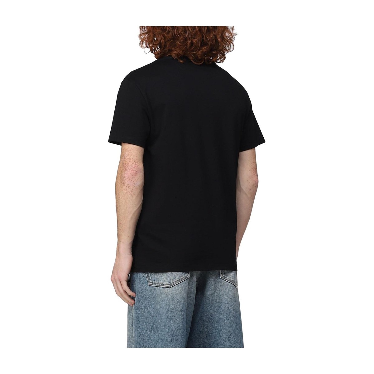 Valentino SS23 Red Outline Letter Print T-Shirt Black