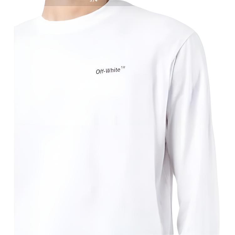 OFF-WHITE SS22 Logo Long Sleeve Tee White