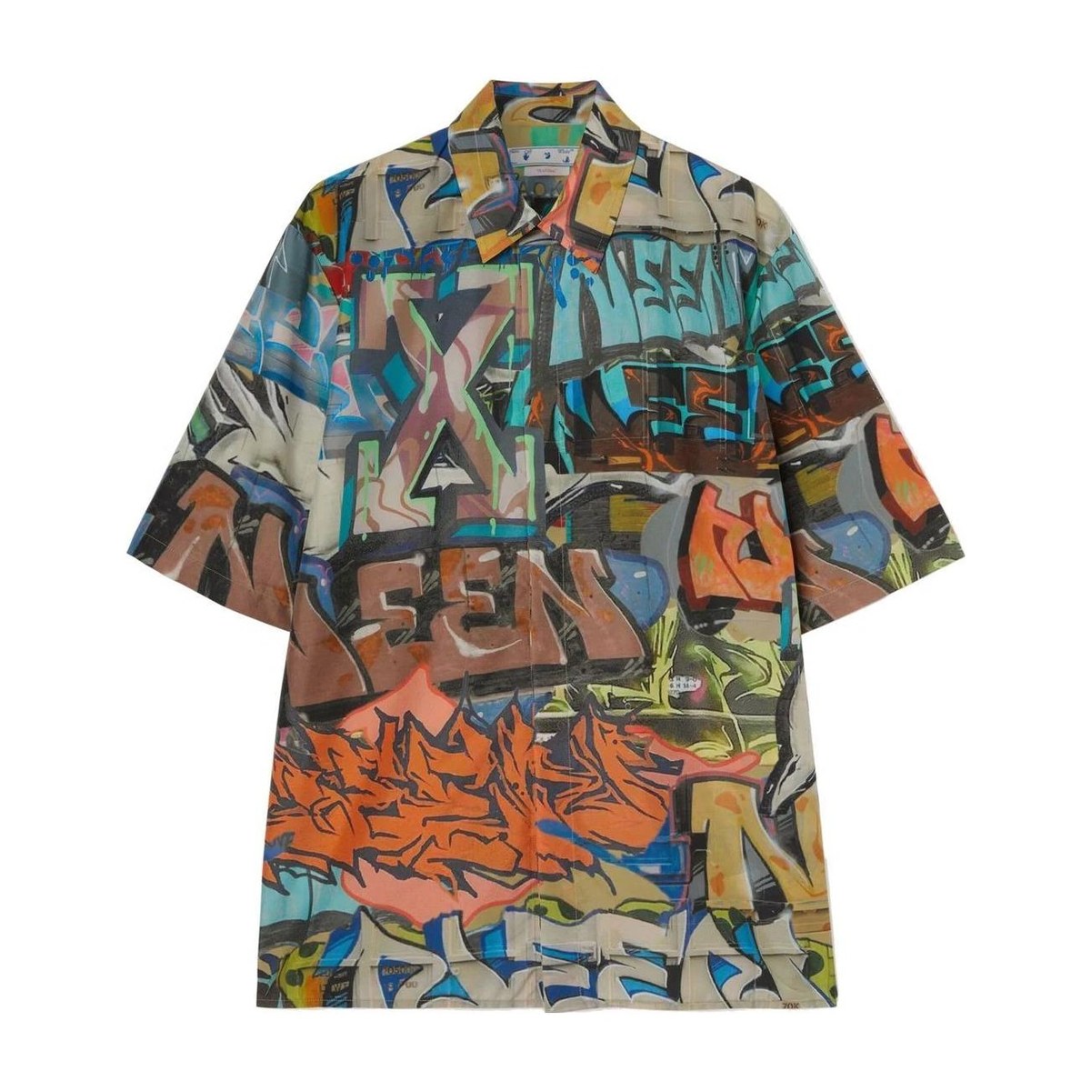 OFF-WHITE SS22 Graffiti Print Shirt