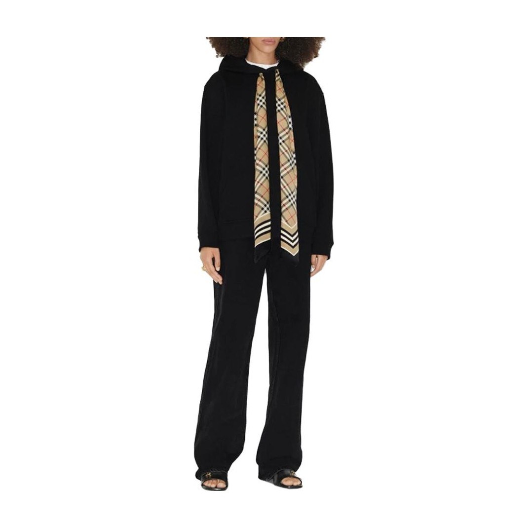 Burberry SS23 Check Print Hoodie Black