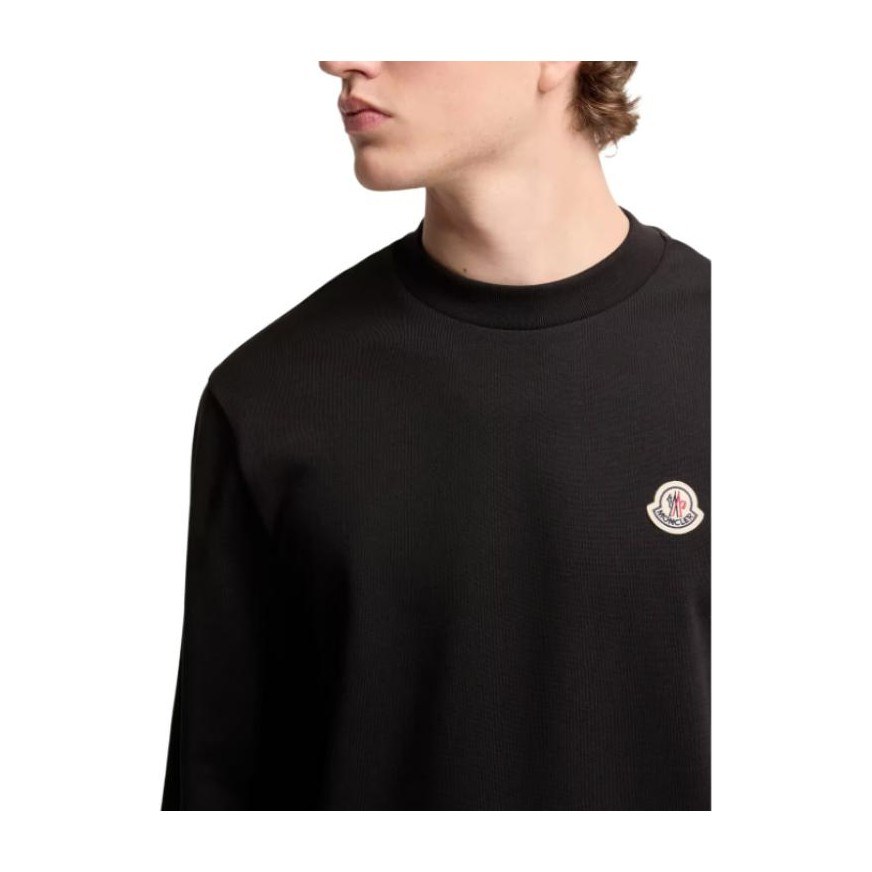 Moncler SS26 Logo Patch Cotton Sweatshirt