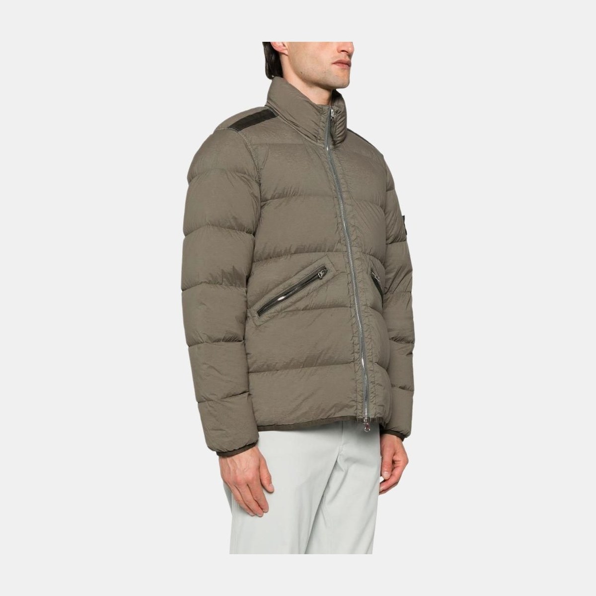 Stone Island FW24 Slim Zip Jacket Light Brown
