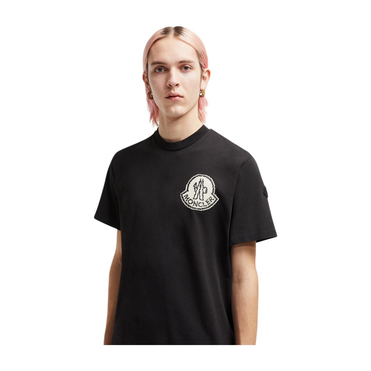 Moncler SS24 Pixel Logo T-Shirt Black