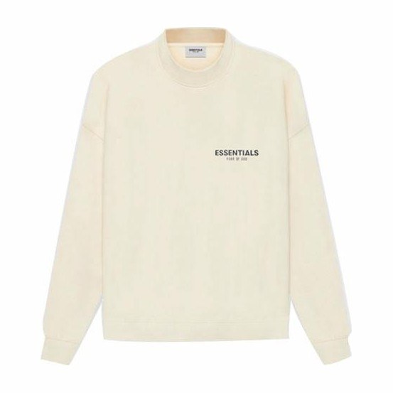 Fear of God Essentials SS21 Pull-Over Mockneck ButtercreamCream Logo