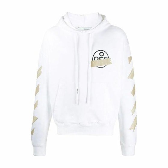 Off-White SS20 Gold Arrow Hoodie White