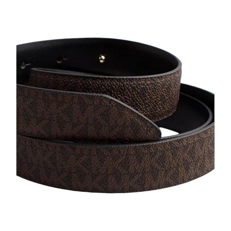 Michael Kors Reversible Logo Leather Belt Brown