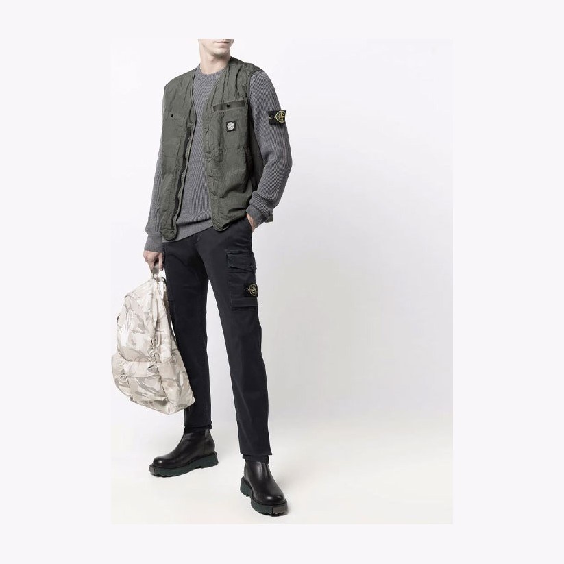 Stone Island FW21 Micro Patch Cargo Pants Navy