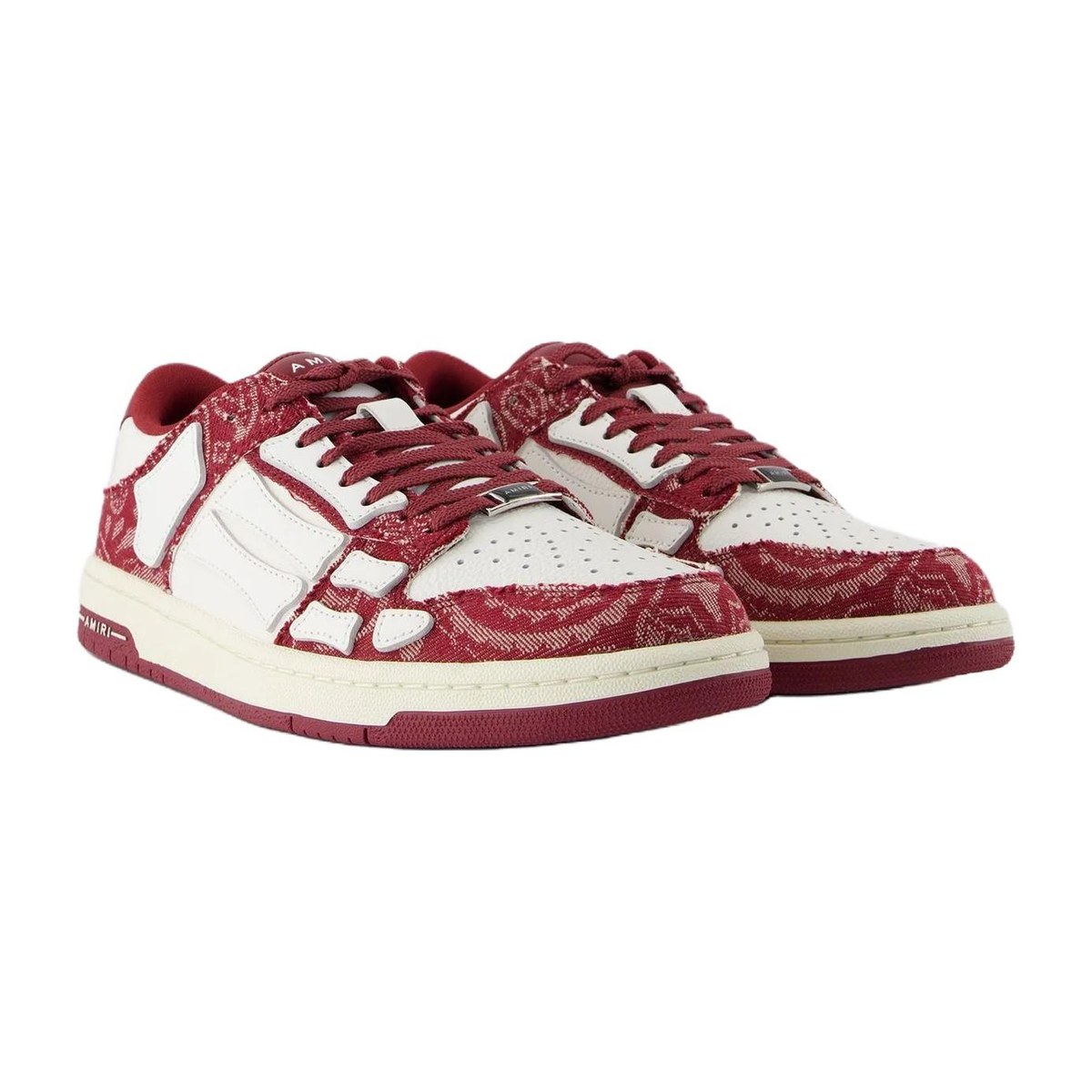 AMIRI Skel-Top Low White Red