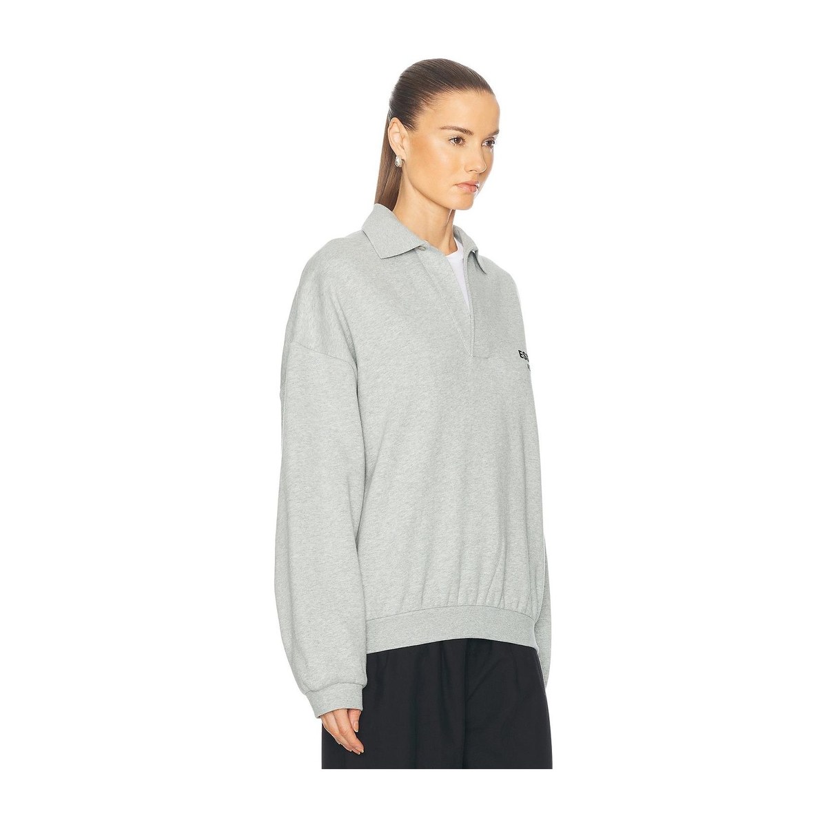 Fear of God Essentials FW24 Holiday Core Polo Light Mist Grey