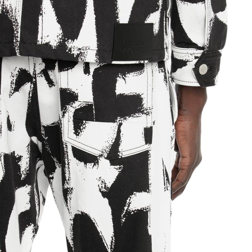 Alexander McQueen SS22 Graffiti Cargo Jeans