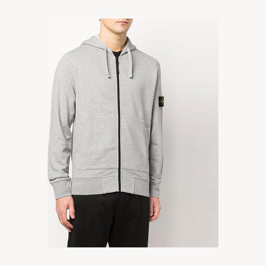 Stone Island Compass Badge Hoodie Grey
