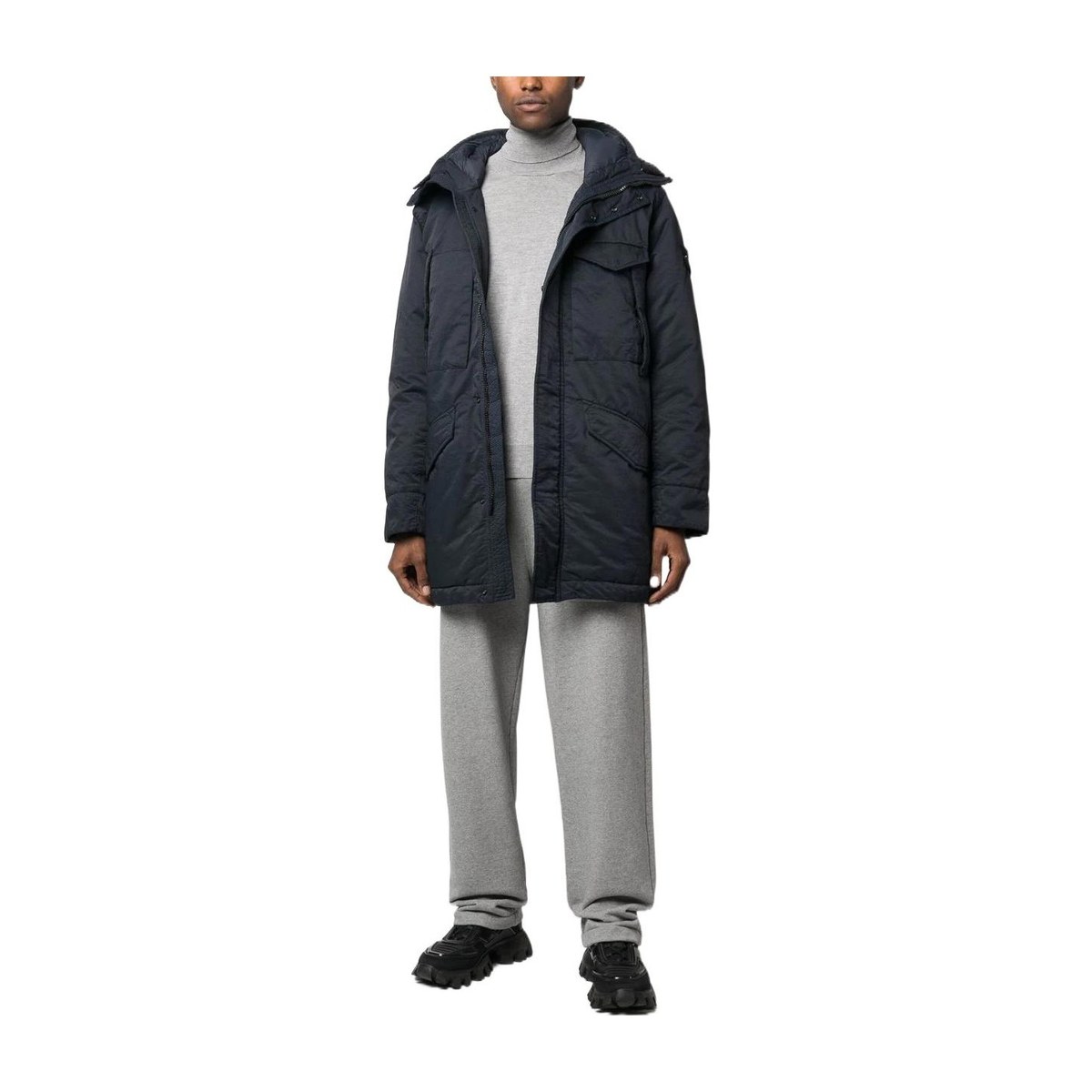 Stone Island Navy Hooded Jacket