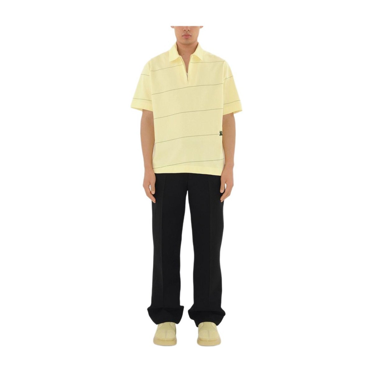 Burberry Striped Cotton Polo Shirt