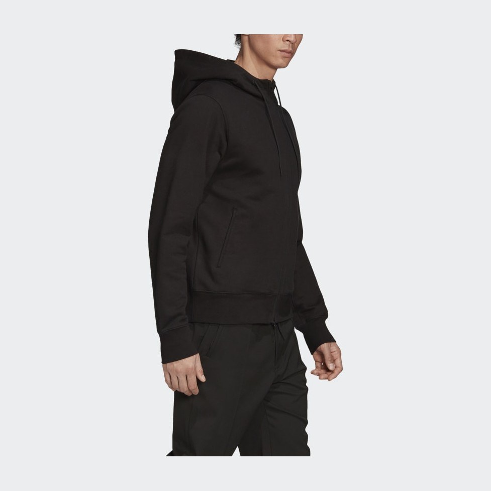 Y-3 Logo Zip Hoodie Black