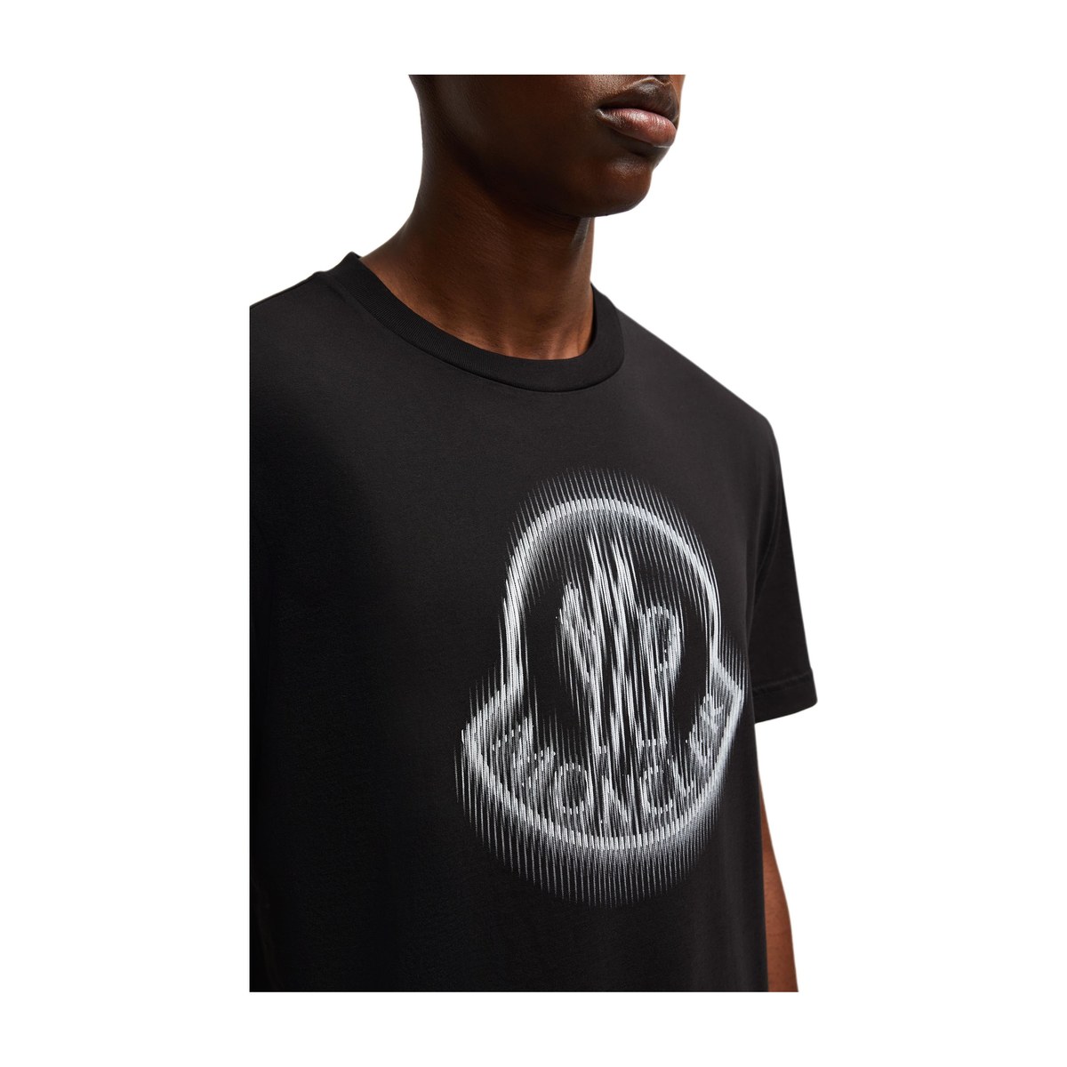 Moncler Logo Print T-Shirt Black