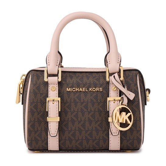 Michael Kors Bedford Boston Bag Brown Pink