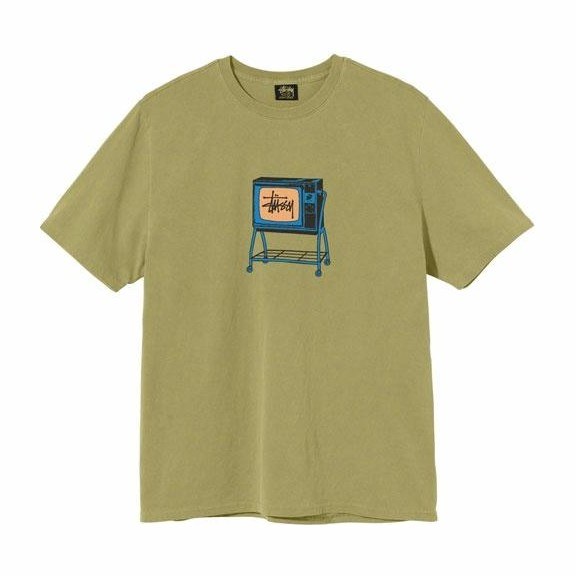Stussy Rolling TV Print Short Sleeve T-Shirt T