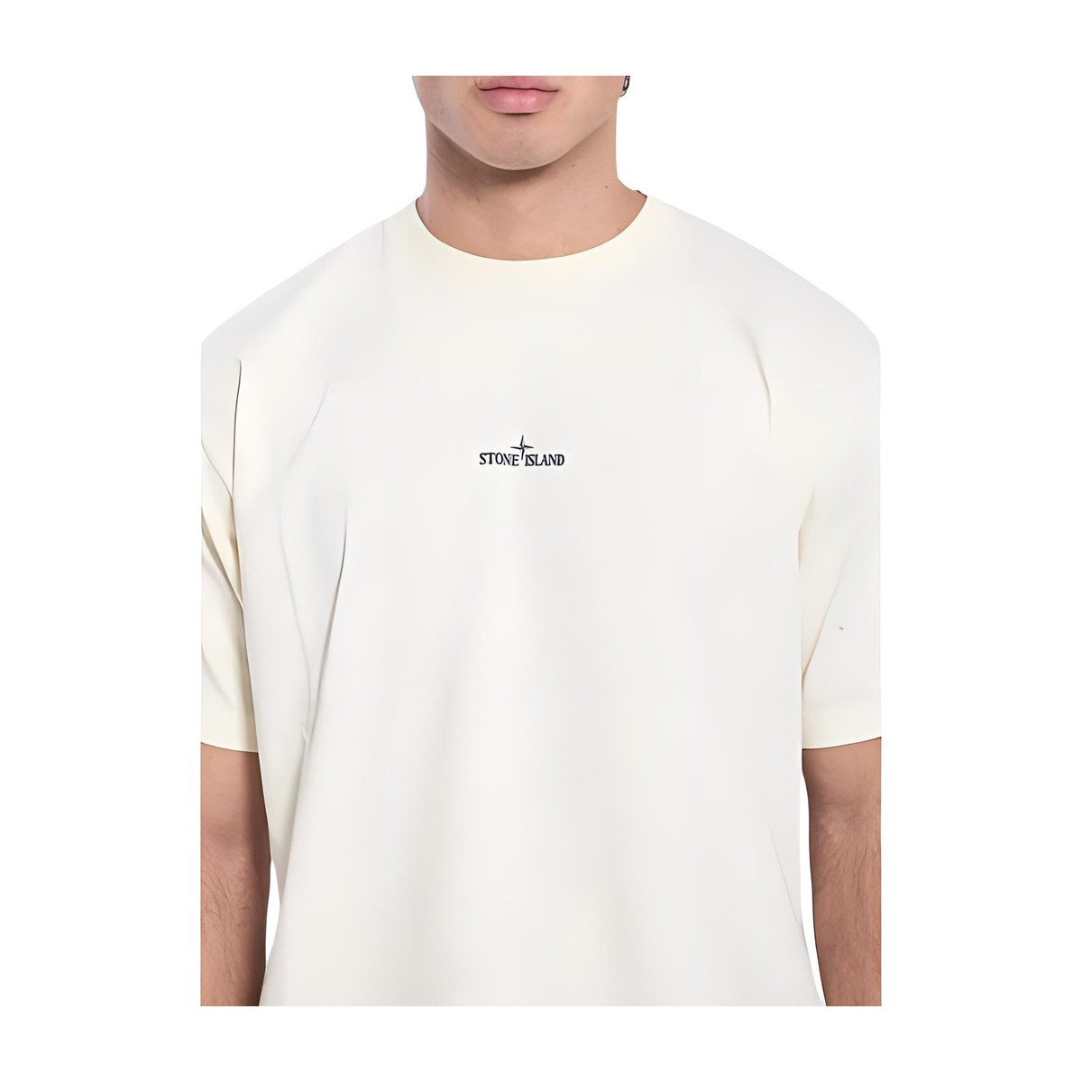 Stone Island Logo Print T-Shirt White
