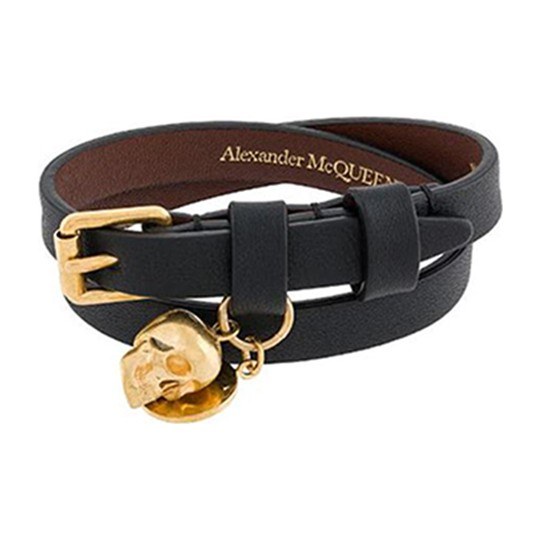 Alexander McQueen Skull Leather Bracelet