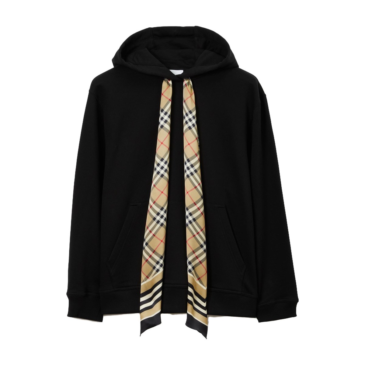 Burberry SS23 Check Print Hoodie Black