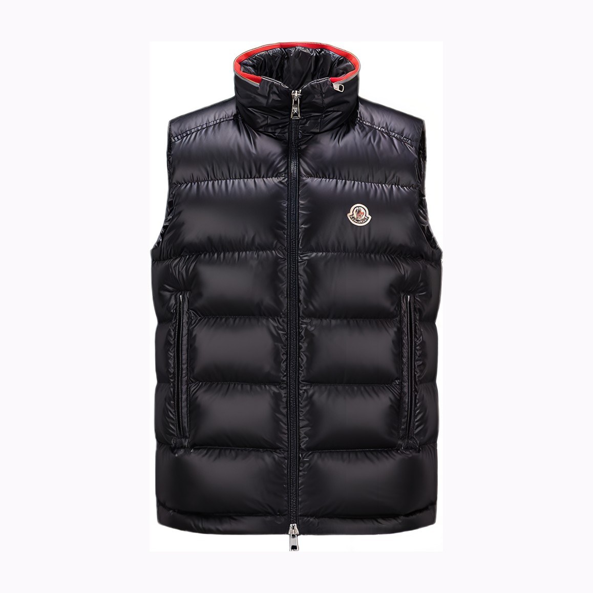 Moncler Logo Print Vest Navy