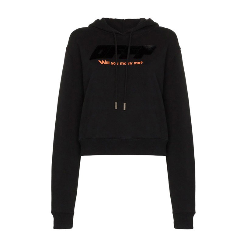OFF-WHITE Modern Obstacles Hoodie Black