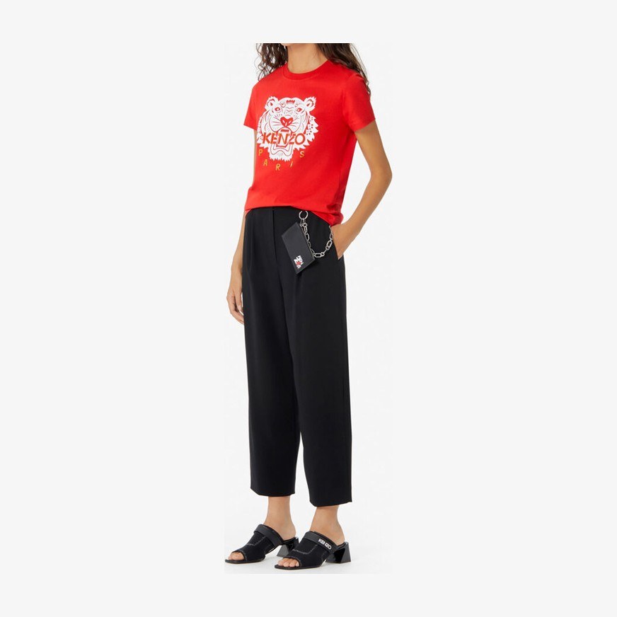 KENZO Tiger Head Logo T-Shirt Red