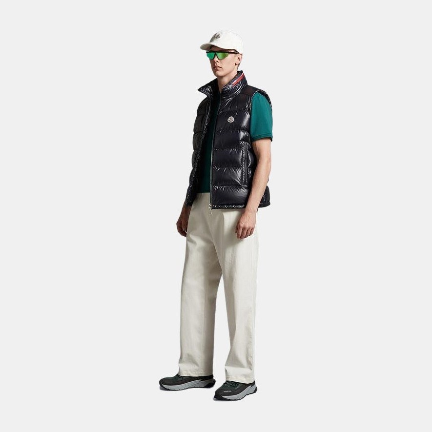 Moncler Logo Print Vest Navy