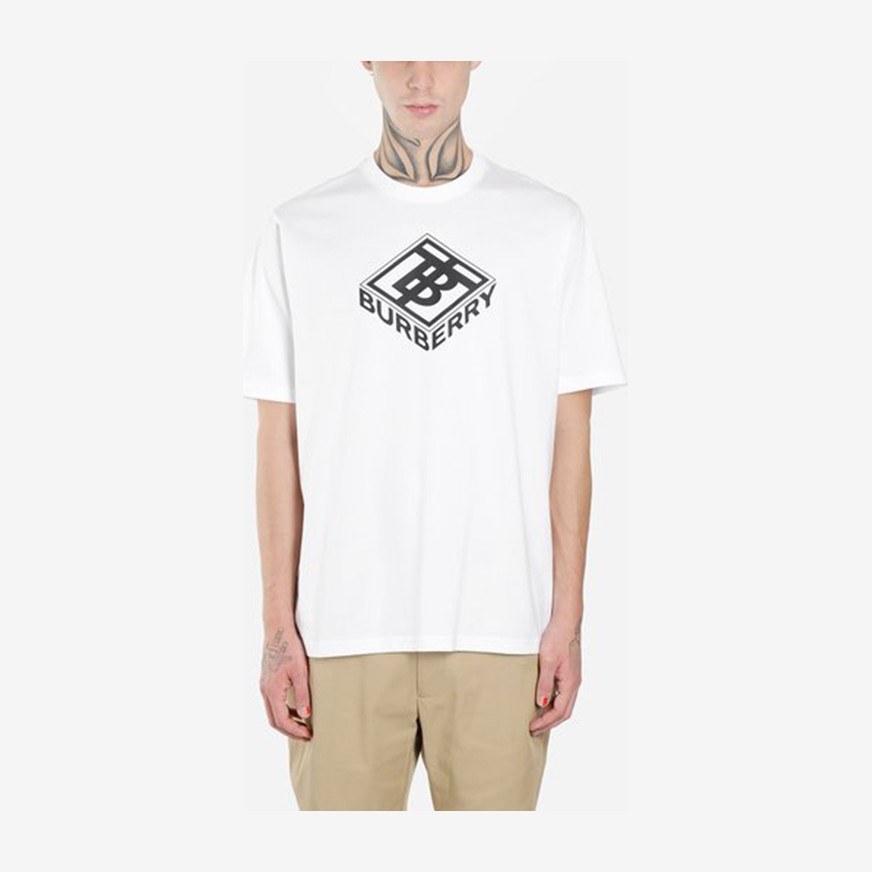 Burberry Logo Graphic Cotton Tshirt White