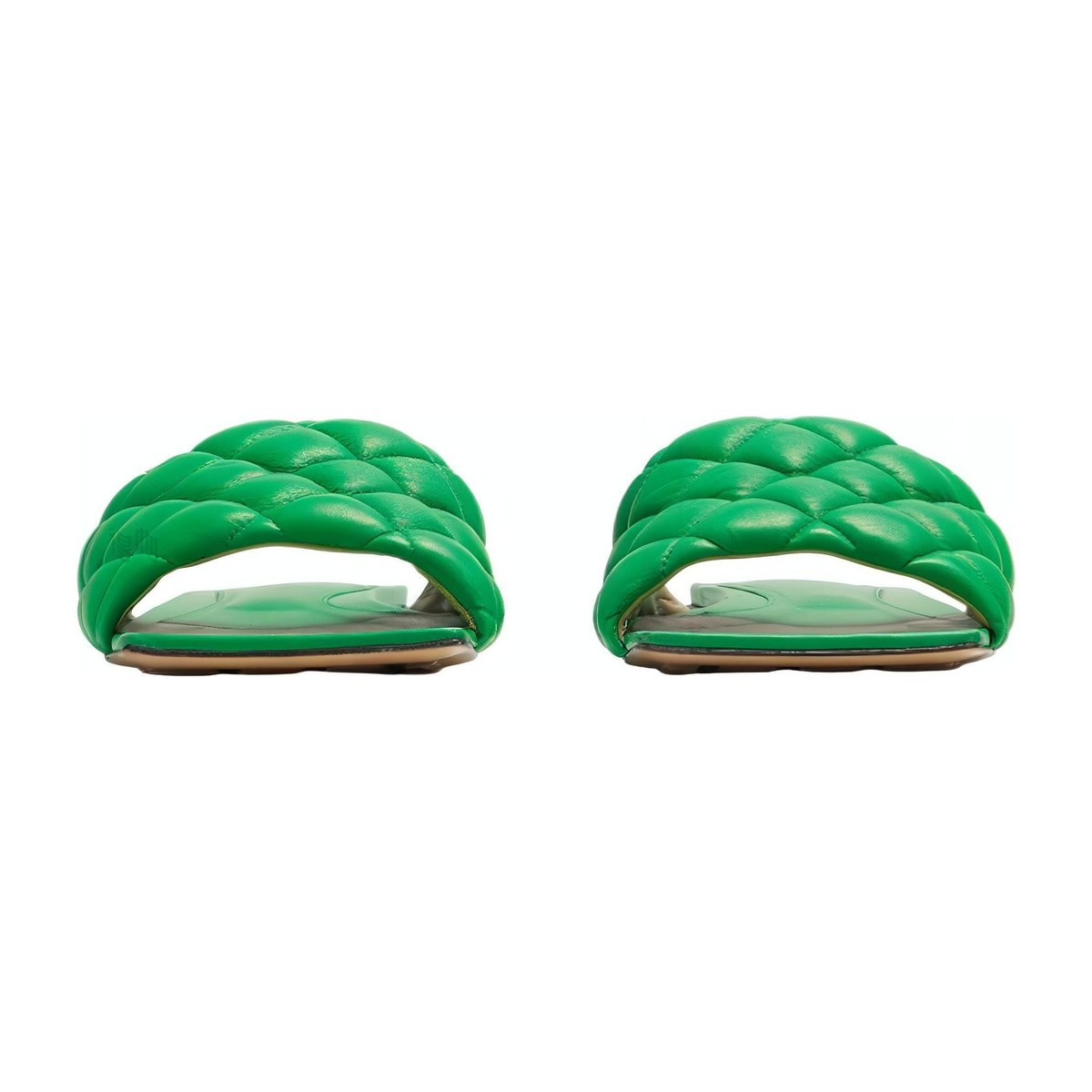 Bottega Veneta Padded Slides Green