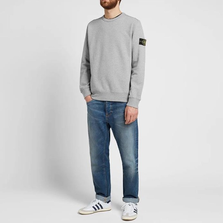 Stone Island Garment Dyed Crewneck Sweatshirt Grey