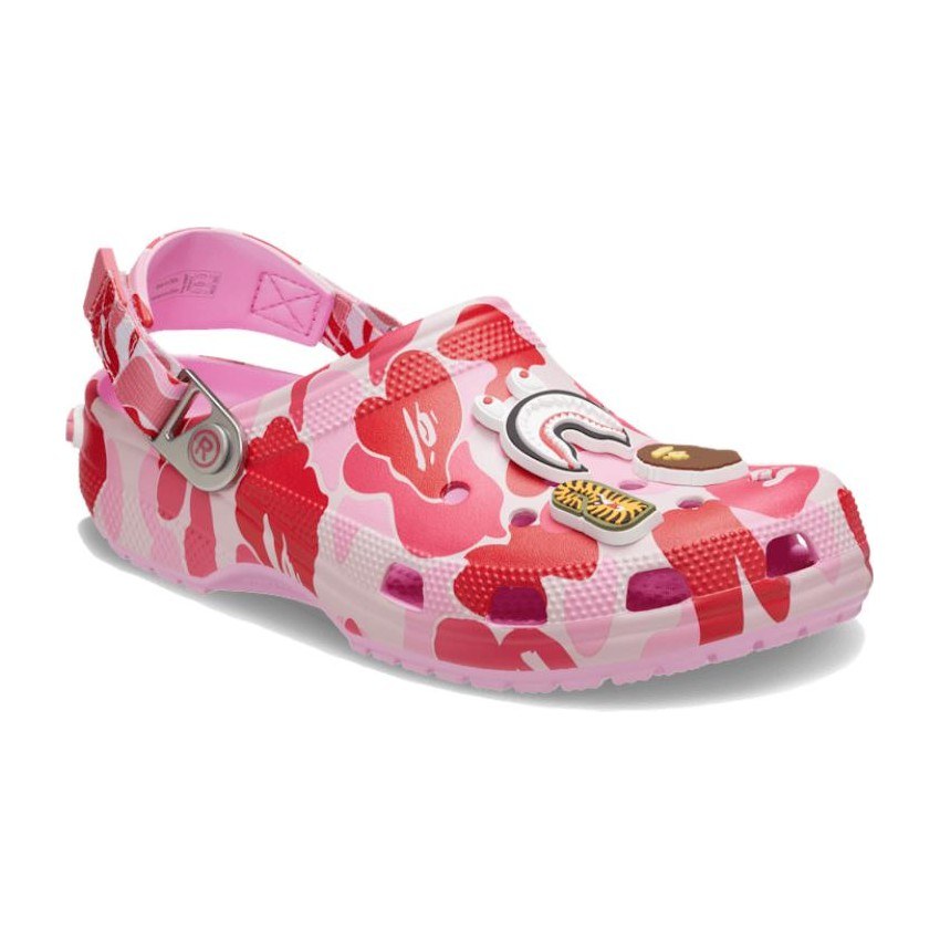 A BATHING APE x Crocs Classic Clog Pink Camo