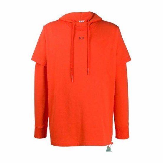 OFF-WHITE FW20 Paint Arrow Hoodie Orange Red