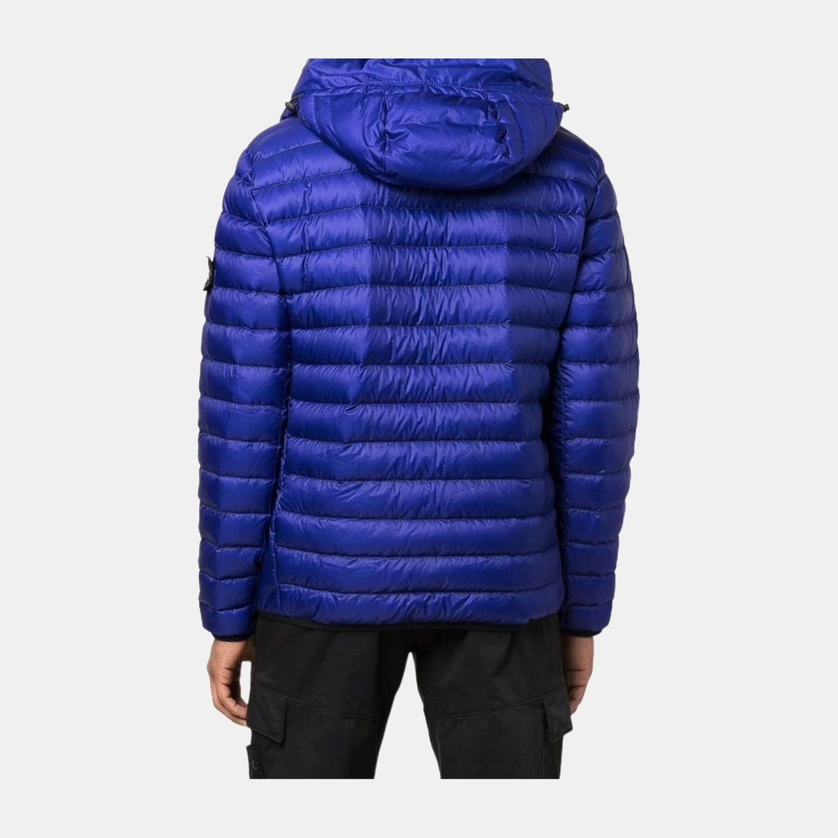 Stone Island Hooded Down Jacket Blue