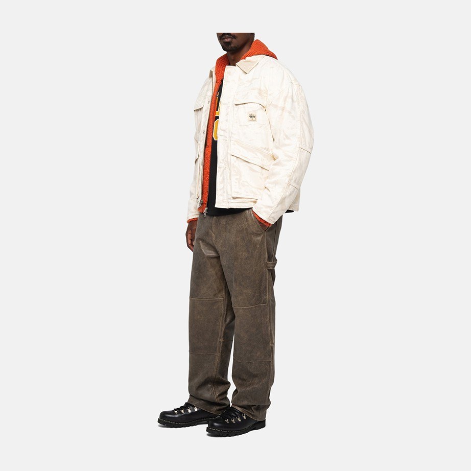 Stussy FW23 Shop Jacket White