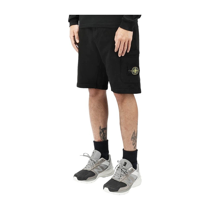 Stone Island Logo Shorts Black