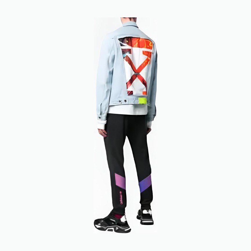 OFF-WHITE Logo Print Denim Jacket