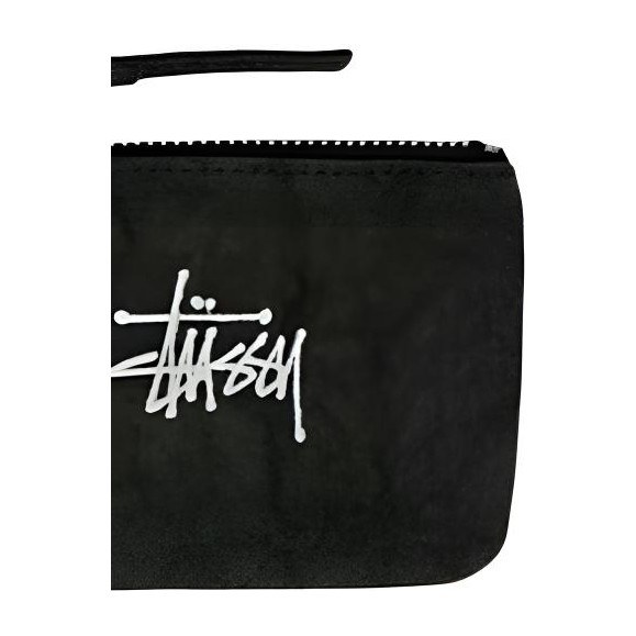 Stussy Classic Logo Canvas Wallet Black